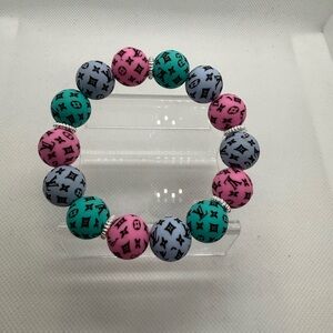 Colorful Logo Bead Bracelet